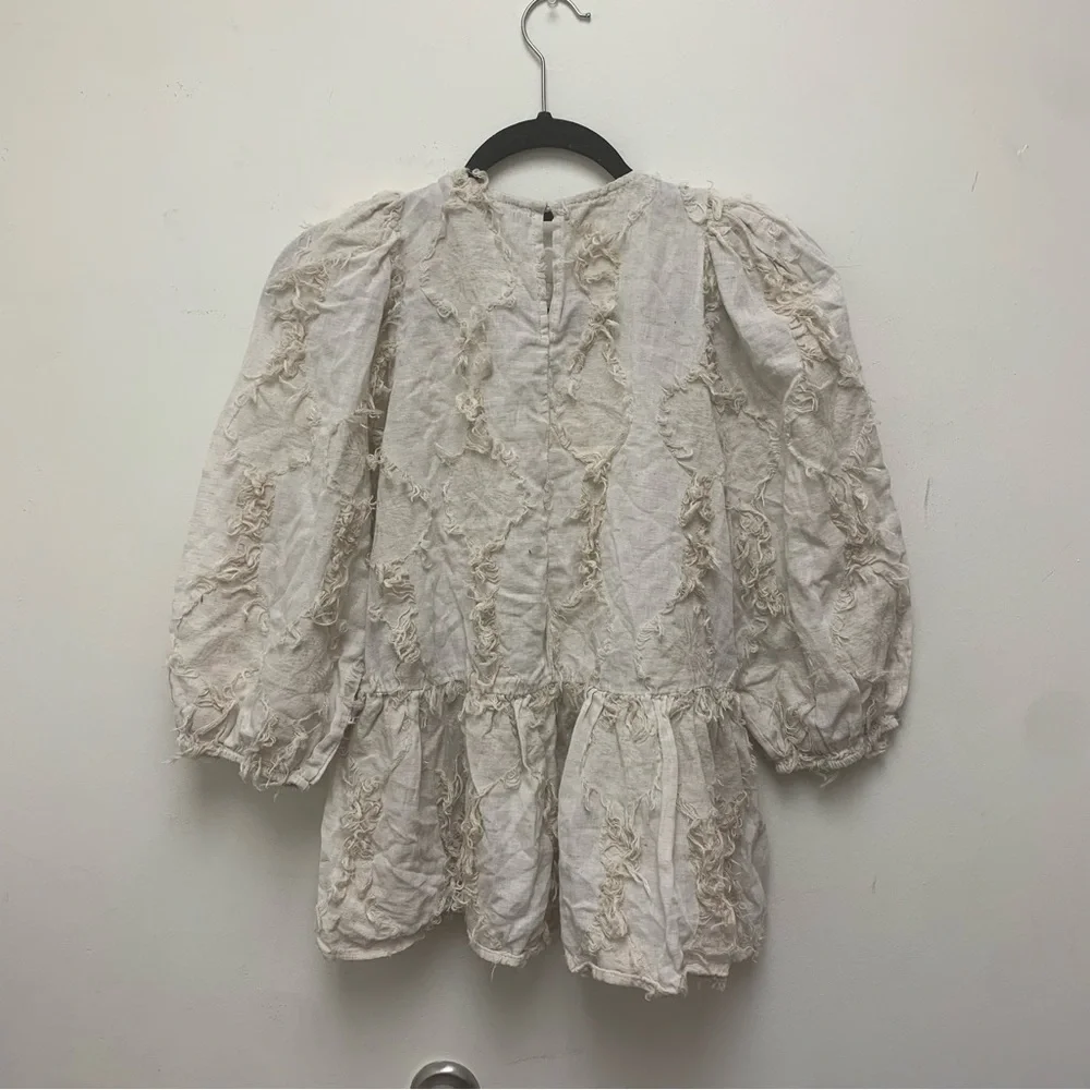 Zara Voluminous Fringe Blouse